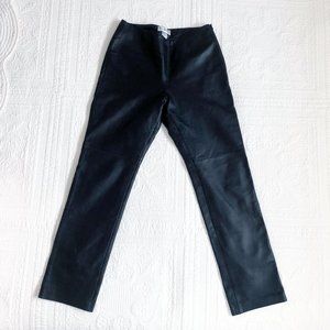 Black Leather Pants - Hugo Buscati - Size 10